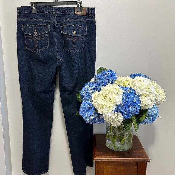 Ralph Lauren Blue Straight Leg Jeans - Picture 3 of 4